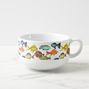 Cute Fish lovers cabin kitchen Soup Mug