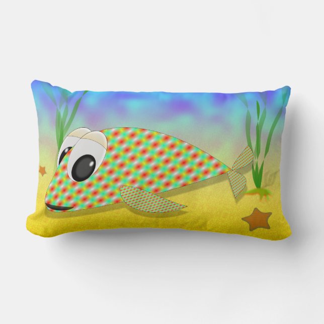 Cute Fish Lumbar Pillow (Front)