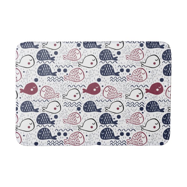 Cute Fish Pattern bath mats (Front)