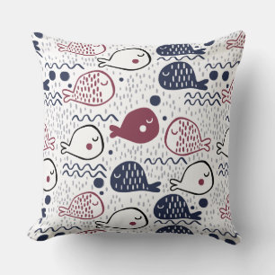 Cute Fish Pattern throw pillows