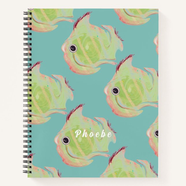 Cute Fish Spiral Notebook (Front)