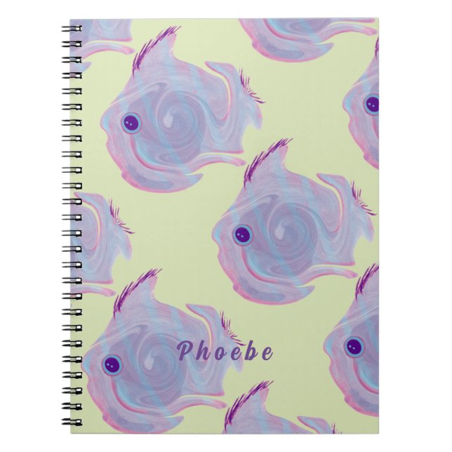 Cute Fish Spiral Photo Notebook (Front)