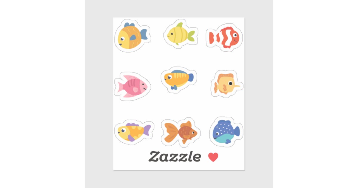 Cute Fish Stickers Zazzle