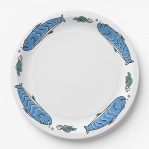 Cute Fish Surrounding Paper Plates