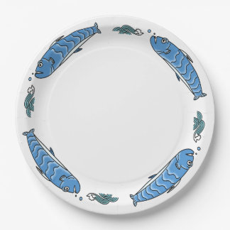 Cute Fish Surrounding Paper Plates