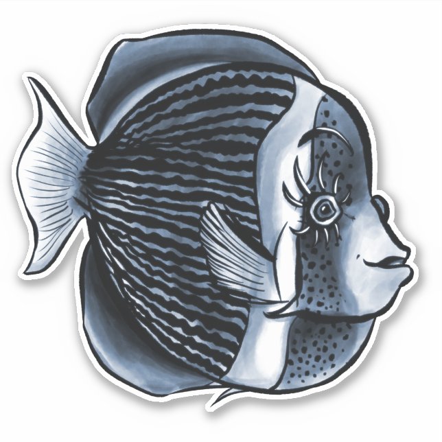 Cute Fish Under The Sea Sticker (Front)