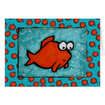 Cute Fish With Bubbles Card by ronaldyork at Zazzle
