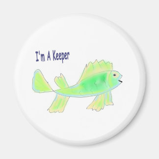 Cute fish with I'm a keeper text Magnet