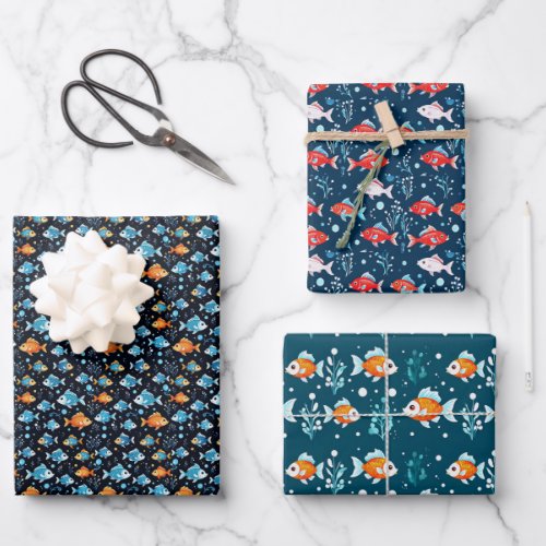 Cute Fish Wrapping Paper Sheets
