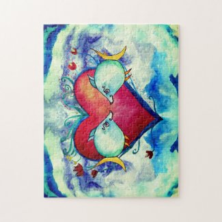 Cute Fishes & Heart
