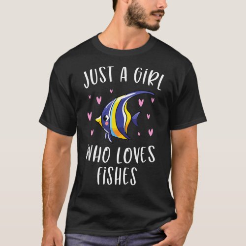 Cute Fishing  For Girls Just A Girl Who Loves Fish T_Shirt