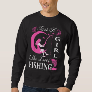 Cute Fishing For Women Girls Kids Fisher Fisherman Sweatshirt