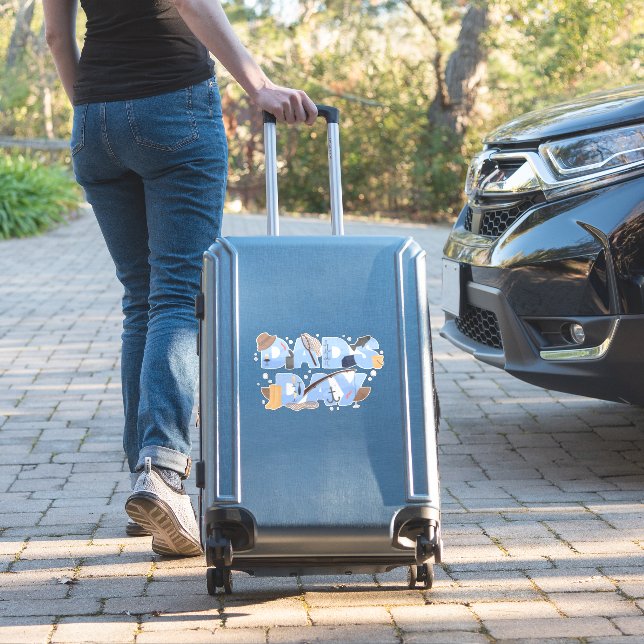 Cute Fishing Lover Father’s Day Sticker (Suitcase Insitu)