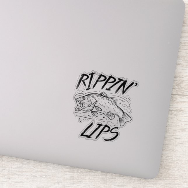 Cute Fishing Rippin' Lips  Sticker (Detail)