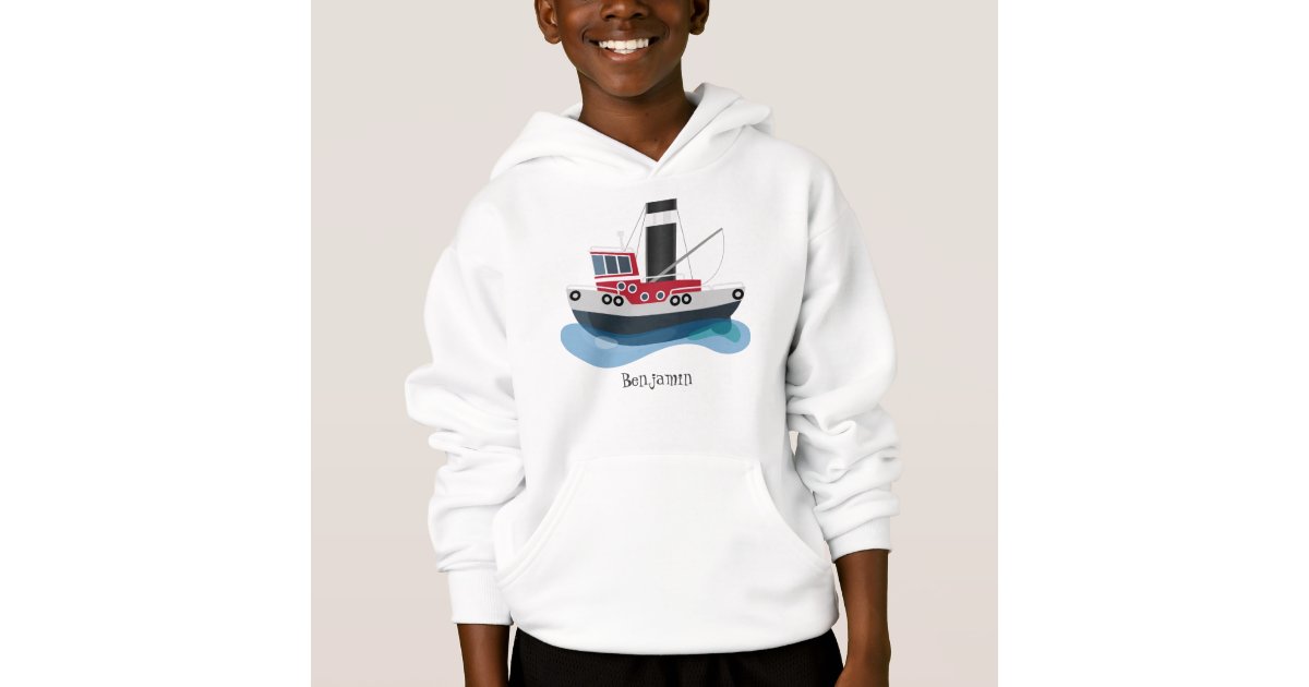 Custom Family Fishing Trip Blue Lake Fisherman Hoodie, Zazzle