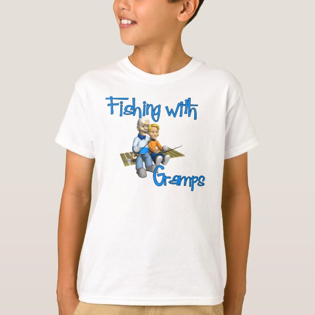 Cute Fishing with Gramps T-Shirt (Front)