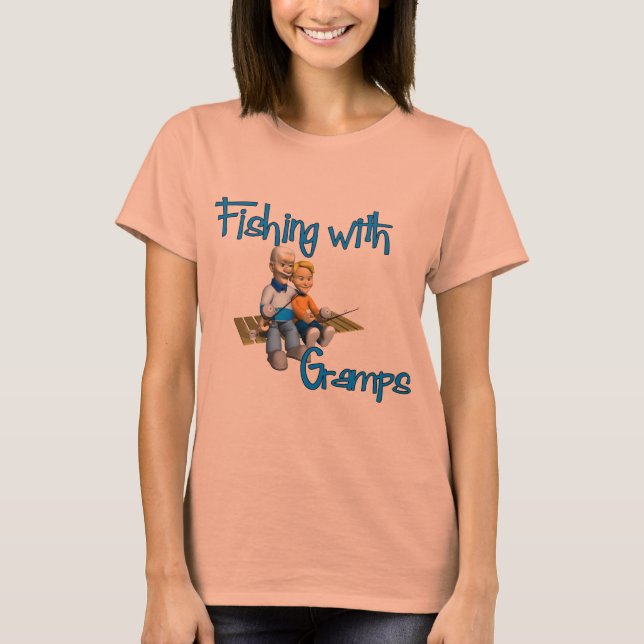 Cute Fishing with Gramps T-Shirt (Front)