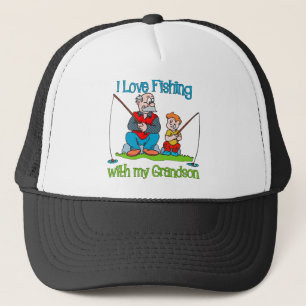 Cute Fishing - with Grandson Trucker Hat