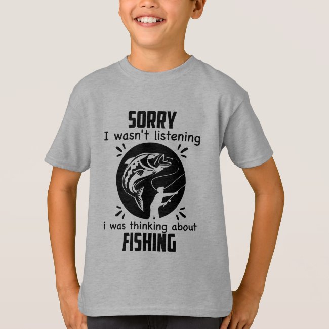 cute fishing word art boys T-Shirt