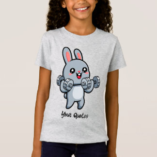 Cute Fitness Bunny Workout Kids T-Shirt