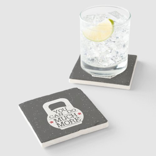 Cute Fitness Motivational Workout Gym Kettlebell Stone Coaster