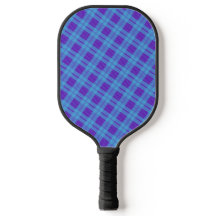 Cute Fitness Purple Checkered Pickleball Paddle
