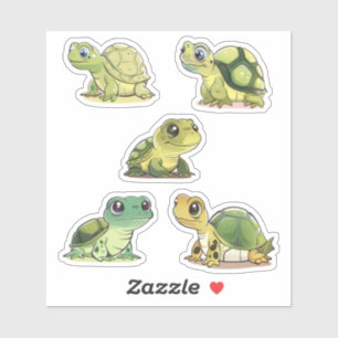 Cute Five Turtles Sticker
