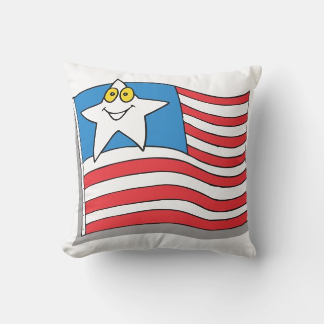Cute Flag Outdoor Pillow (Front)