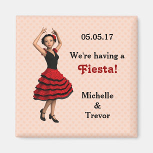 Cute Flamenco Dancer (Personalized) Magnet