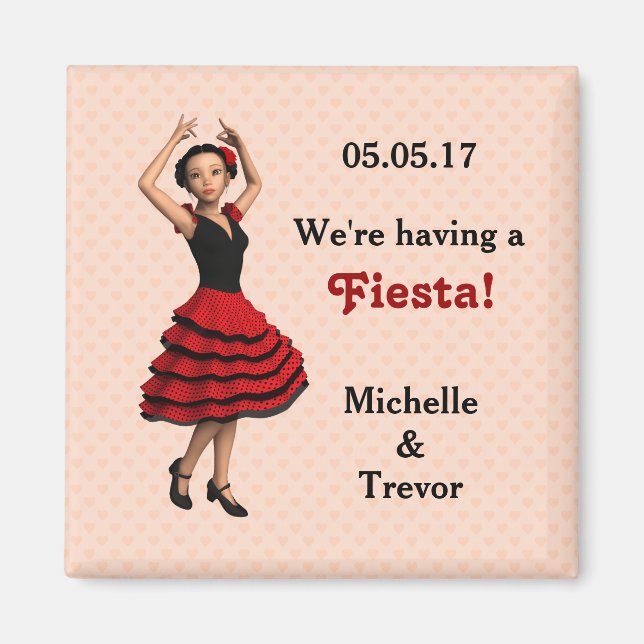Cute Flamenco Dancer (Personalized) Magnet (Front)