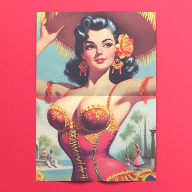 Cute Flamenco Pin-up Tissue Paper (Creator Uploaded)