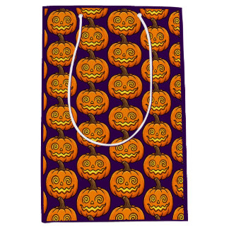 Cute Flaming Pumpkin Halloween Favor Gift Bag