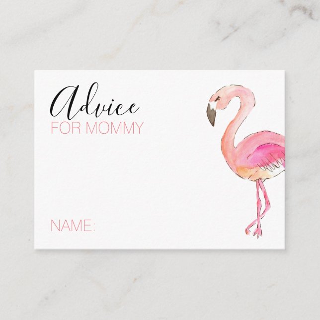 cute flamingo advice for mommy card (Front)