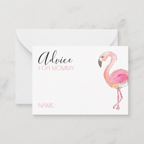 cute flamingo advice for mommy card