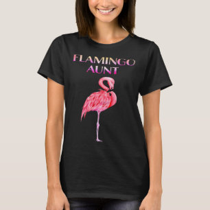 Cute Flamingo Aunt Awesome Christmas T-Shirt