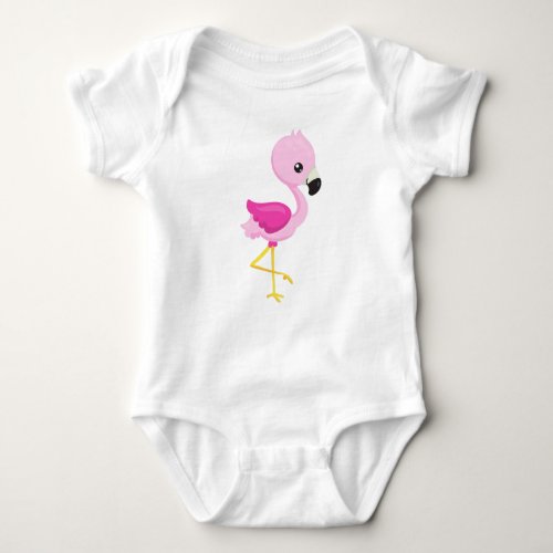Cute Flamingo Baby Flamingo Pink Flamingo Bird Baby Bodysuit