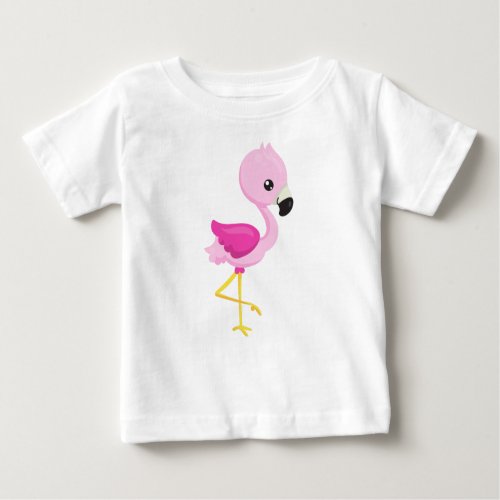 Cute Flamingo Baby Flamingo Pink Flamingo Bird Baby T_Shirt