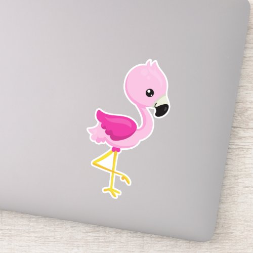 Cute Flamingo Baby Flamingo Pink Flamingo Bird Sticker