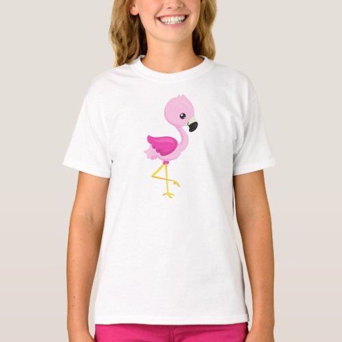 Cute Flamingo Baby Flamingo Pink Flamingo Bird T_Shirt