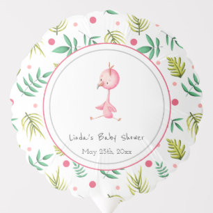 Cute Flamingo Baby Shower Balloon