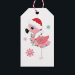 Cute Flamingo Child Name Love Santa Christmas Gift Tags<br><div class="desc">Cute Flamingo Child Name Love Santa Christmas. Easily personalise the text on the back.</div>