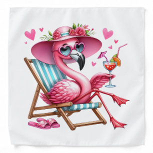 Cute Flamingo clipart Bandana