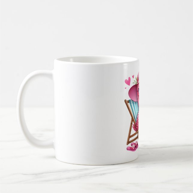 Cute Flamingo clipart Coffee Mug (Left)