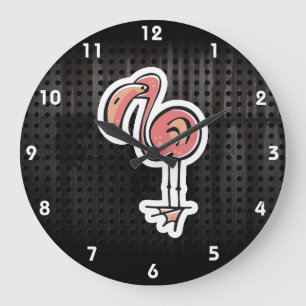 Cute Flamingo; Cool Large Clock