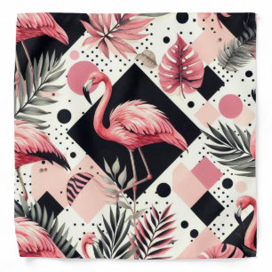 Cute Flamingo Geometric Bandana