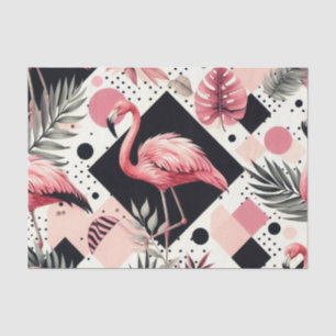 Cute Flamingo Geometric Tissue Paper