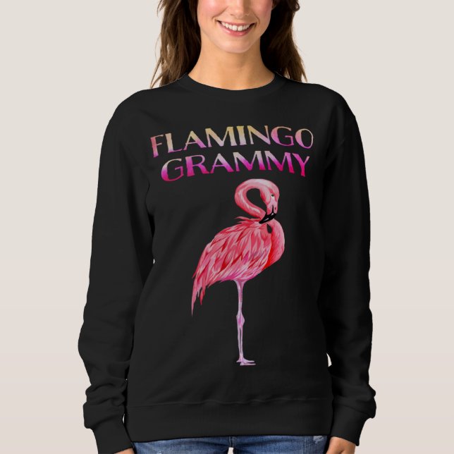 Cute Flamingo Grammy Awesome Christmas Sweatshirt (Front)