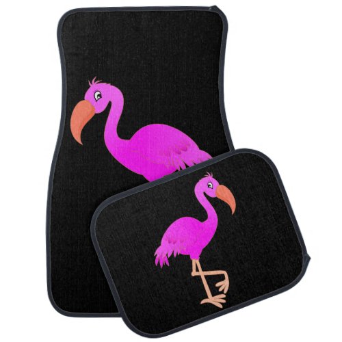 Cute Flamingo _ Happy Car Floor Mat