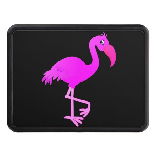 Cute Flamingo _ Happy _ Choose  add color Hitch Cover