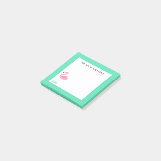 cute flamingo in the summer post-it notes